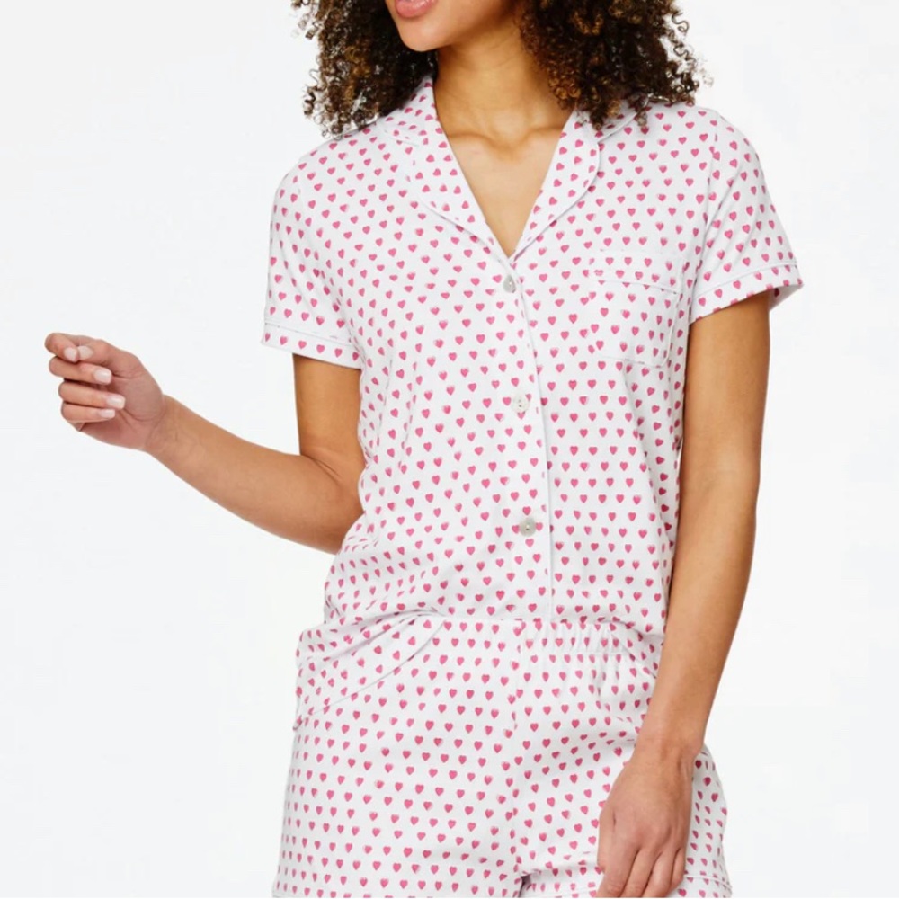Roller Rabbit Pink Hearts Polo Pajamas- NWT